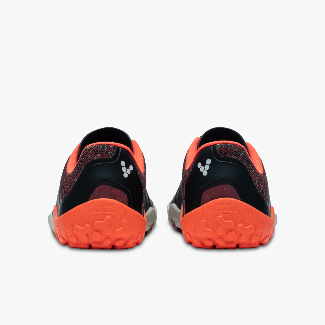 Vivobarefoot Primus Trail III All Weather FG Mens barfods trailsko til mænd i farven safety yellow, bagfra