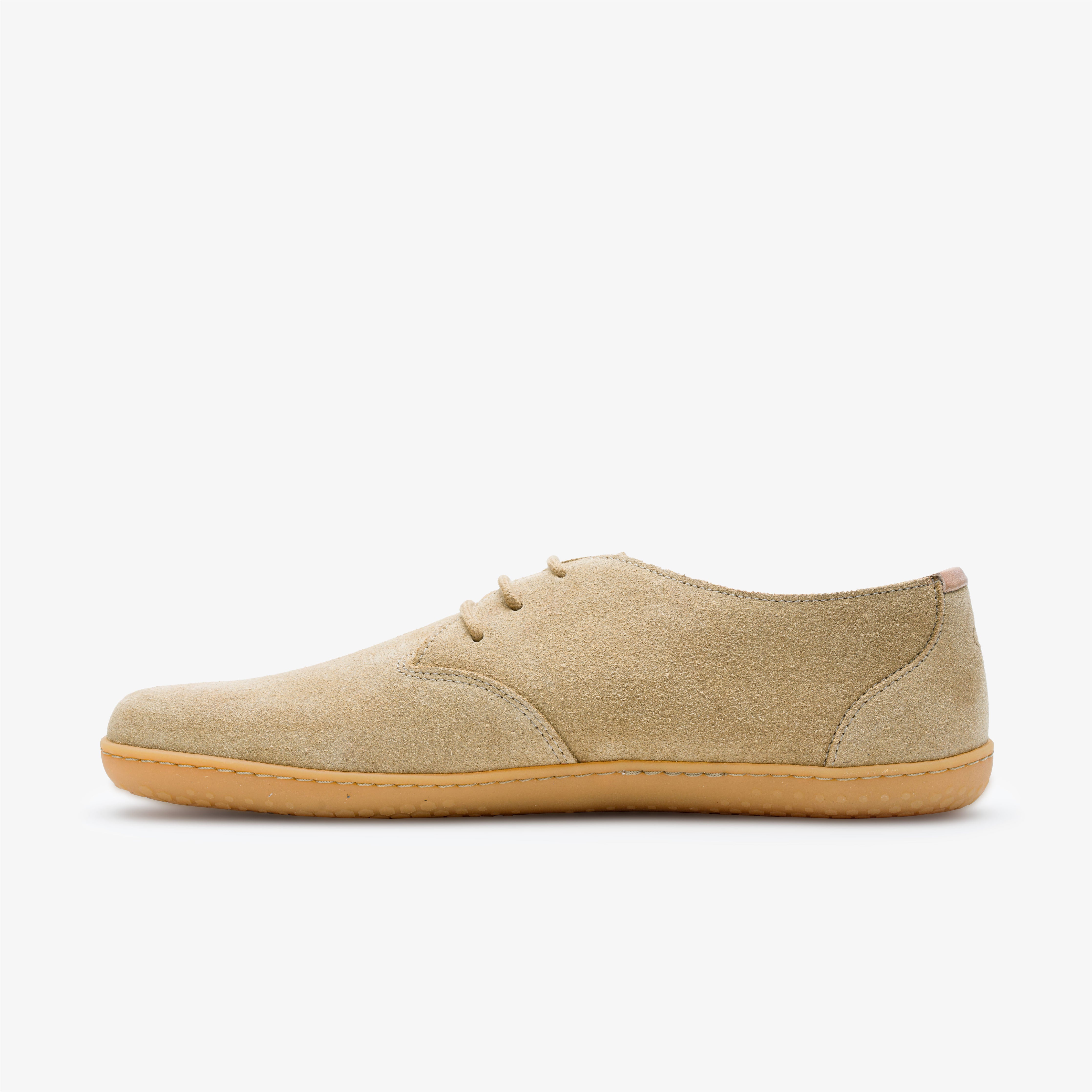 Vivobarefoot Ra III Mens barfods klassisk oxford business sko til mænd i farven honey suede, inderside