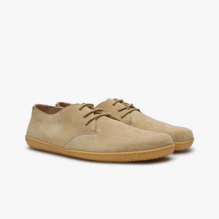 Vivobarefoot Ra III Womens barfods oxford sko til kvinder i farven honey suede, par