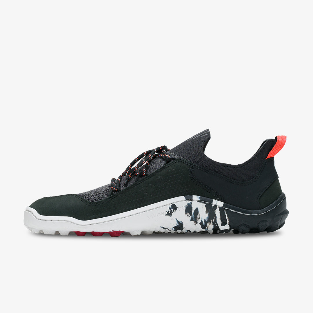 Vivobarefoot Tracker Decon Low FG2 Mens barfods outdoorsko til mænd i farven obsidian, inderside