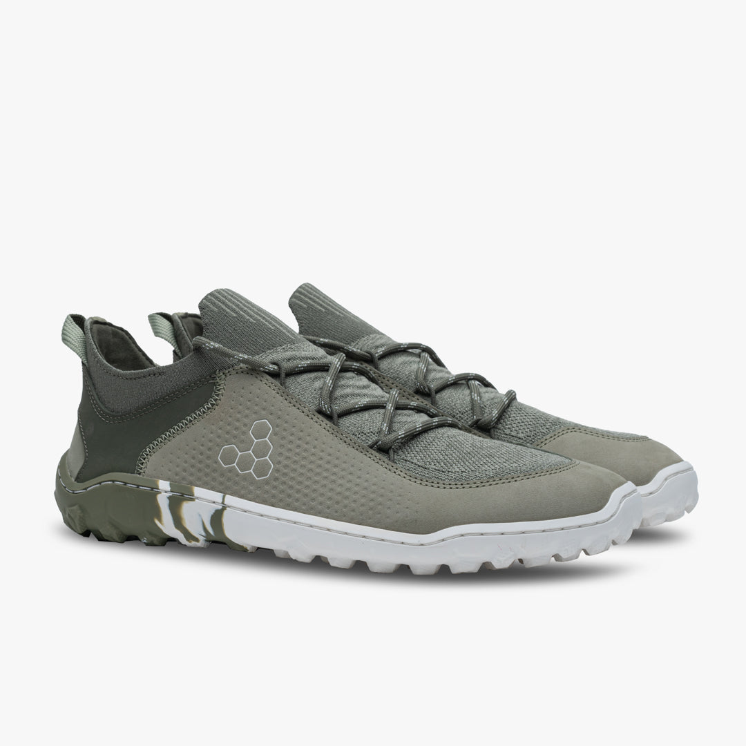 Vivobarefoot Tracker Decon Low FG2 Mens barfods outdoorsko til mænd i farven sage, par