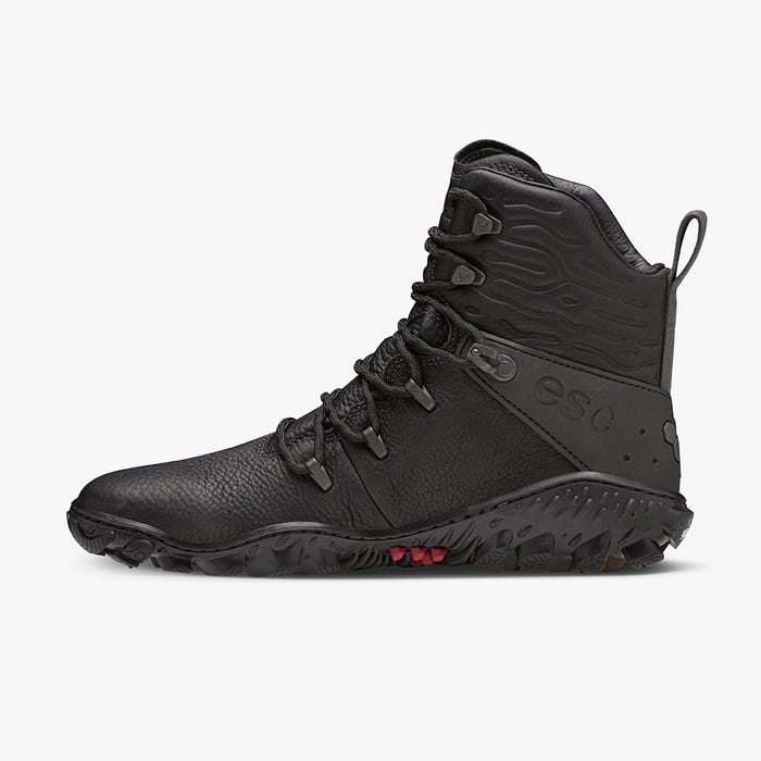 Vivobarefoot Tracker Forest ESC Mens barfods outdoor støvler til mænd i farven obsidian, inderside