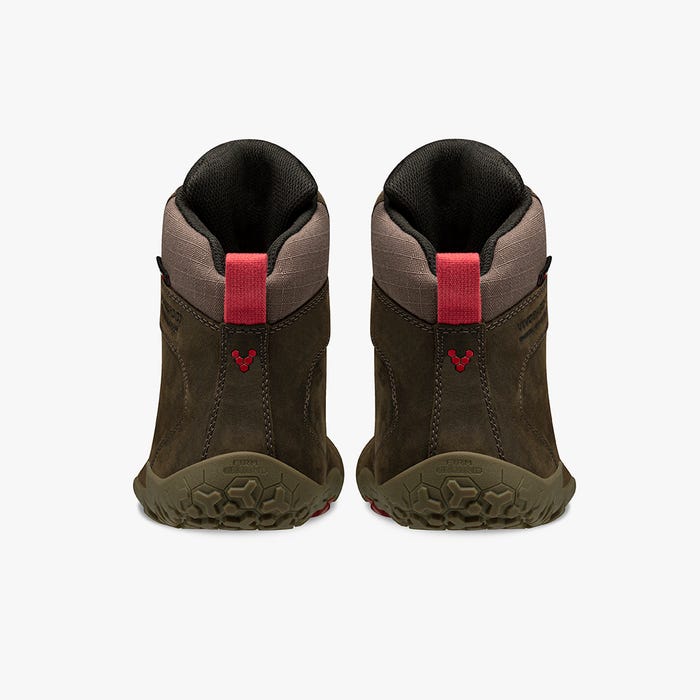 Vivobarefoot Tracker II FG Mens barfods støvler til mænd i farven bracken, bagfra