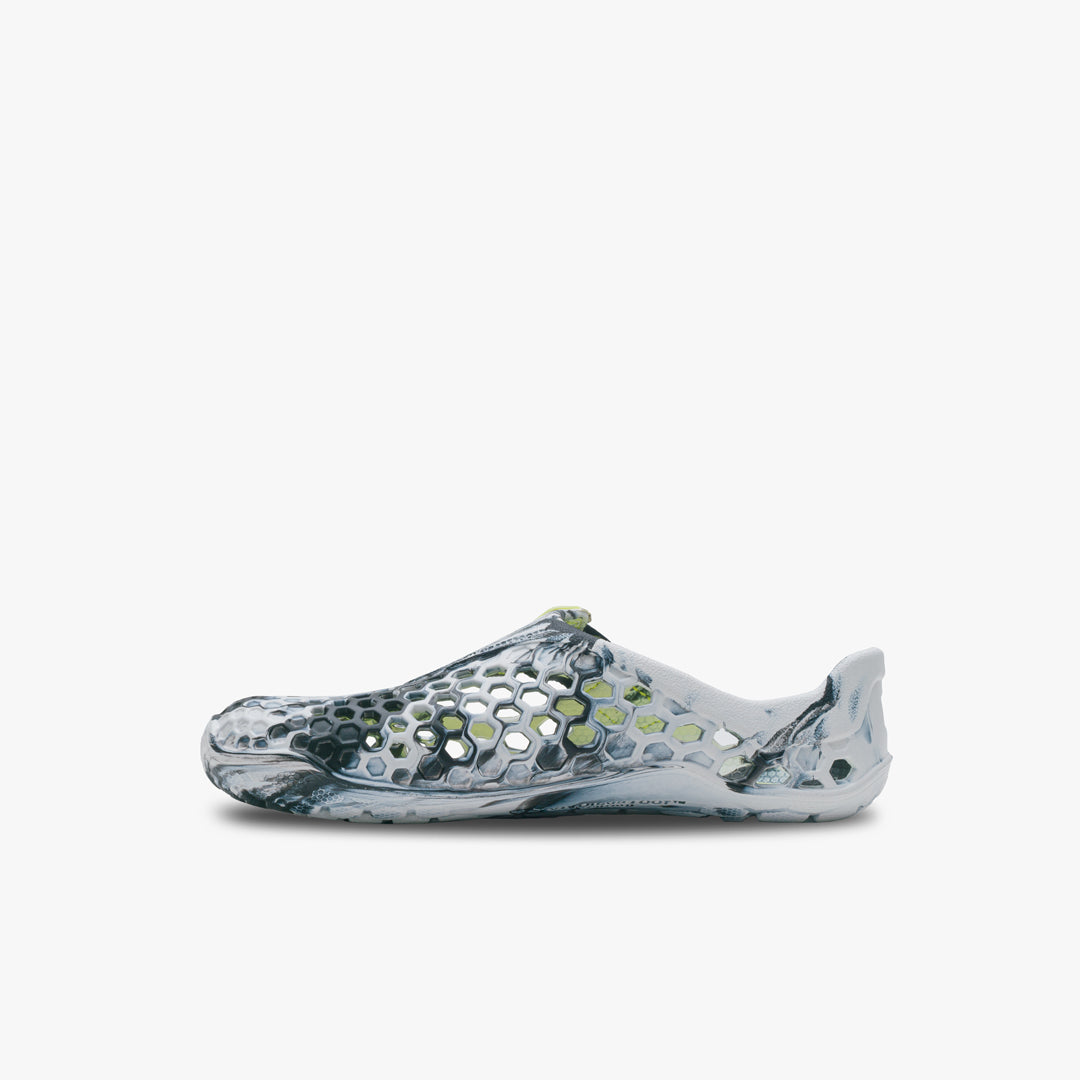 Vivobarefoot Ultra Bloom Kids barfods vandsko/sandaler til børn i farven obsidian-white, inderside