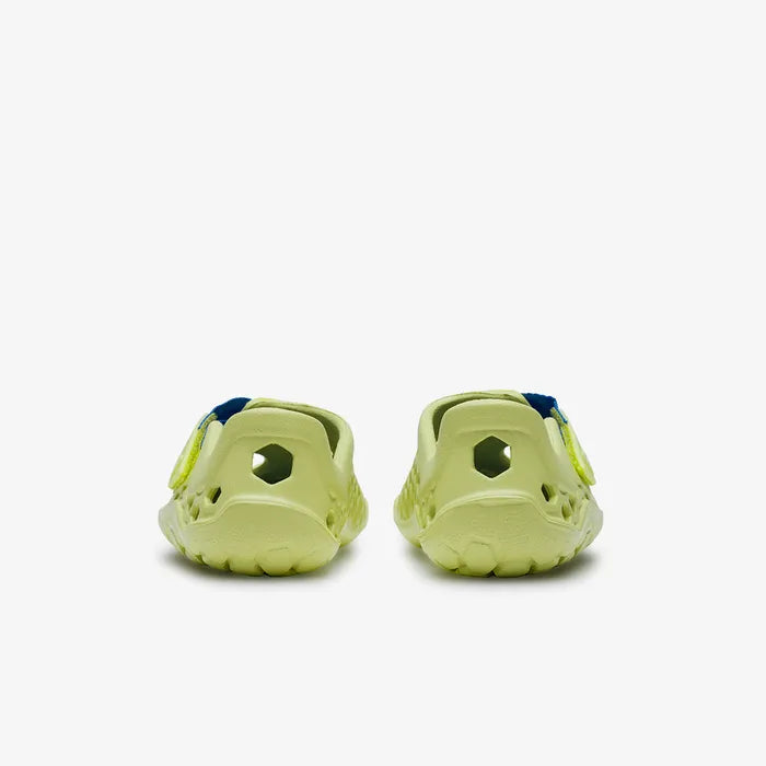 Vivobarefoot Ultra Bloom Kids barfods vandsko/sandaler til børn i farven sunny lime, bagfra