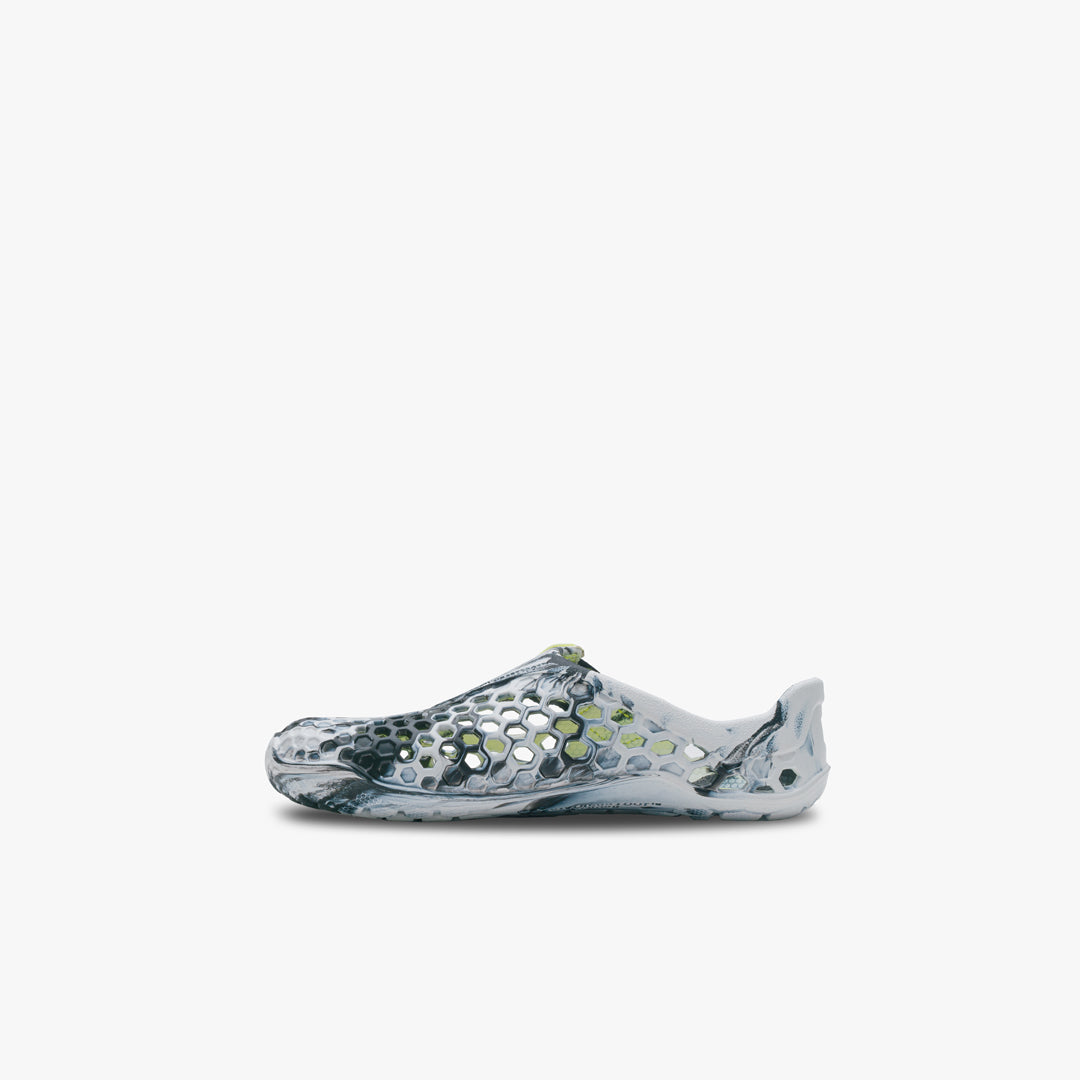 Vivobarefoot Ultra Bloom Preschool barfods vandsko til tumlinge i farven obsidian-white, inderside