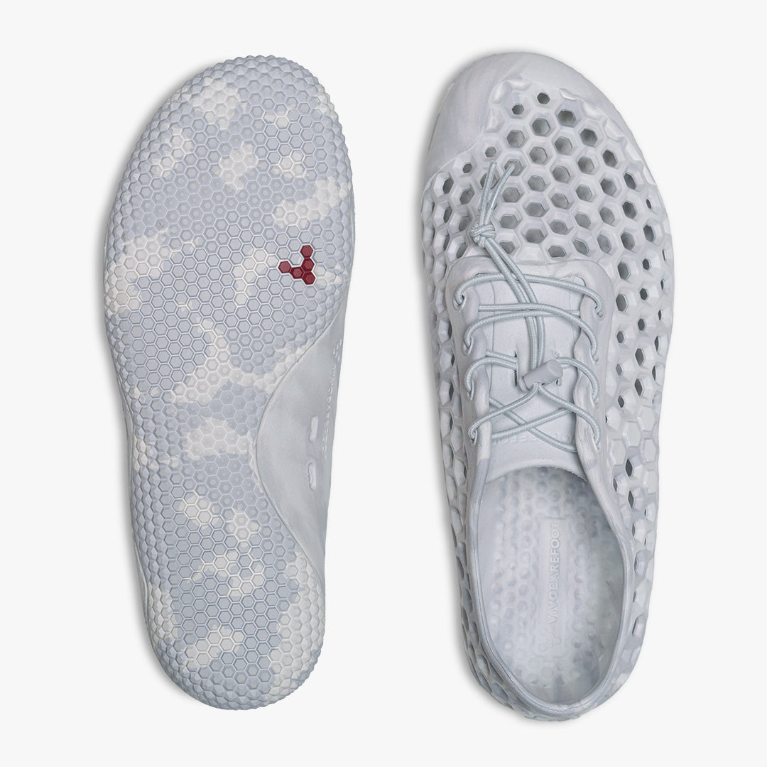 Vivobarefoot Ultra III Bloom Womens barfods badesko/sandaler til kvinder i farven moonstone / grey, top