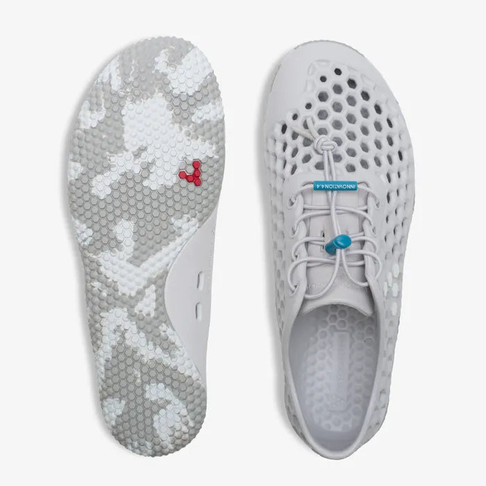 Vivobarefoot Ultra III Bloom Womens barfods badesko/sandaler til kvinder i farven moonstone, top