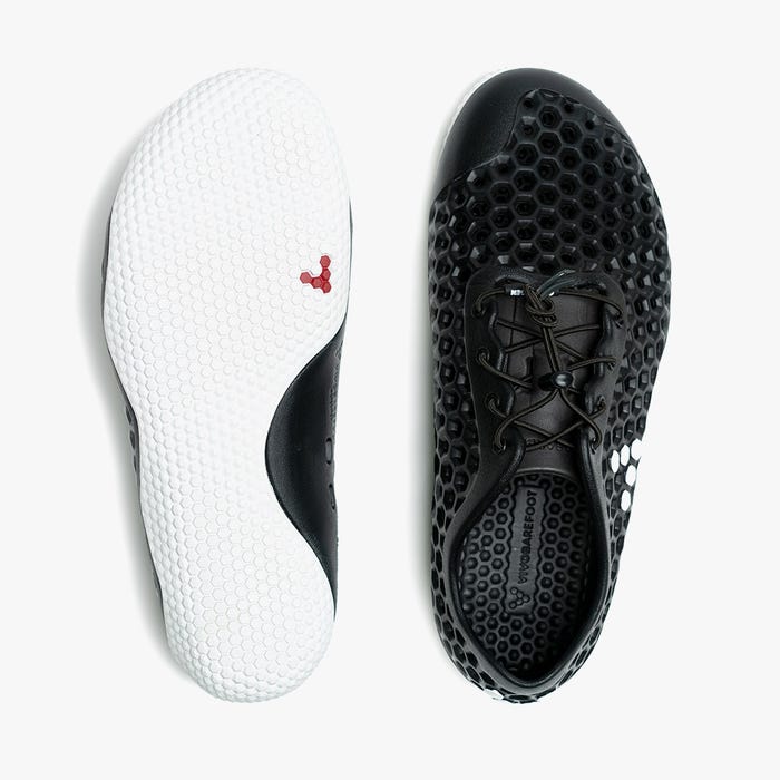 Vivobarefoot Ultra III Bloom Womens barfods badesko/sandaler til kvinder i farven obsidian / white, top