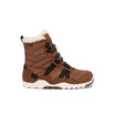 Xero Shoes Alpine Womens barfods vinterstøvler til kvinder i farven rubber brown / eggshell, yderside