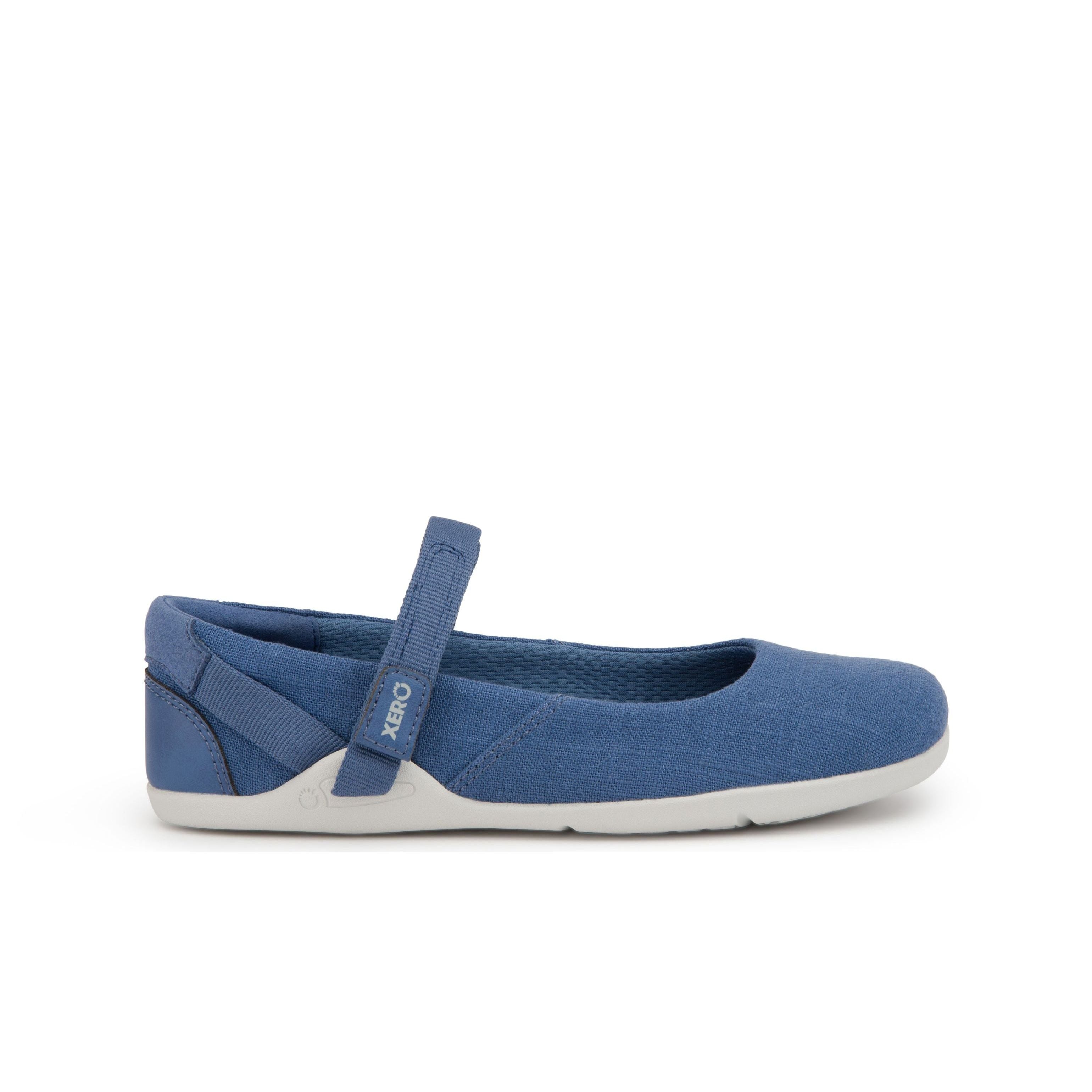 Xero Shoes Cassie Womens barfods ballerinaer til kvinder i farven moonlit blue, yderside