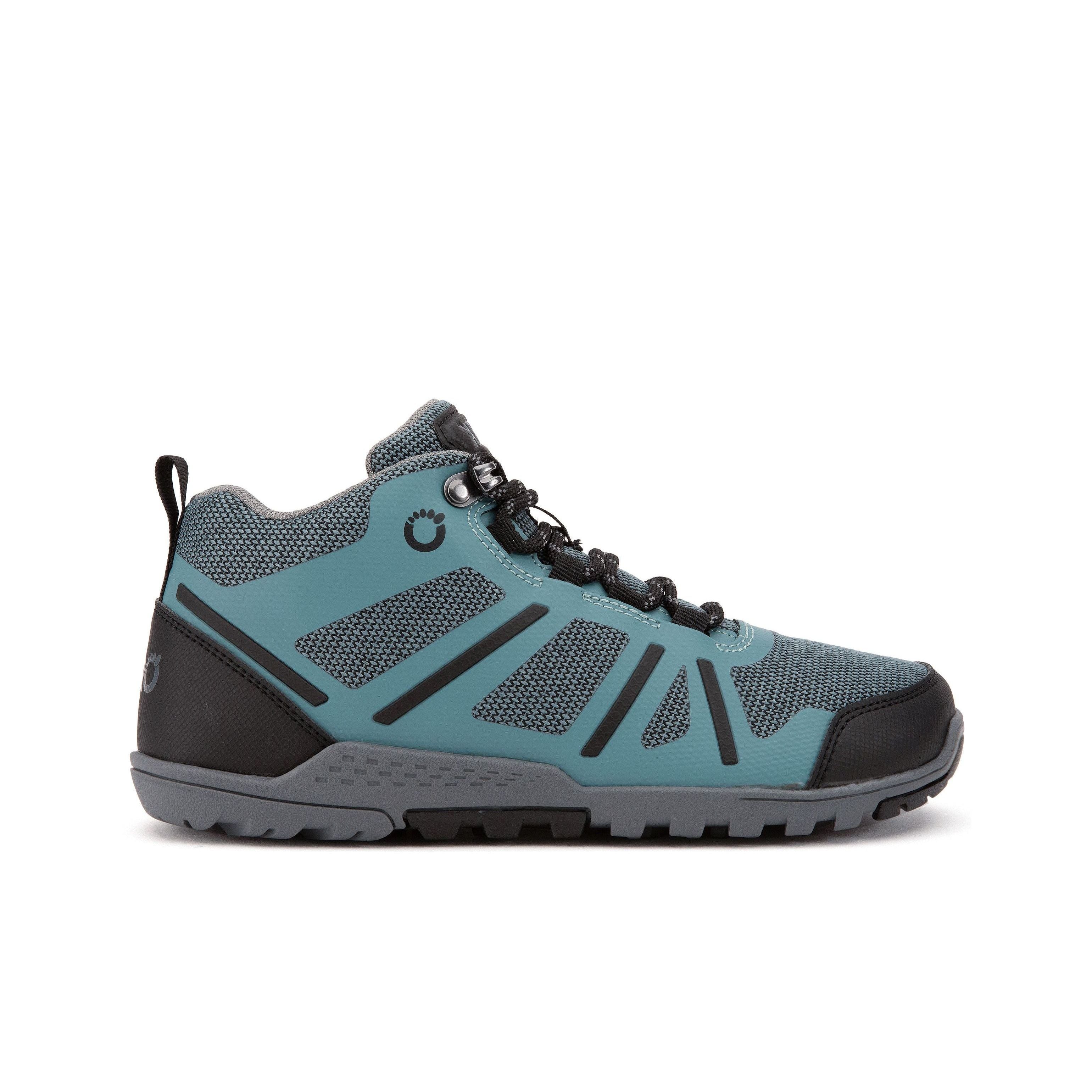 Xero Shoes Daylite Hiker Fusion Womens barfods vandrestøvler til kvinder i farven arctic blue / asphalt, yderside