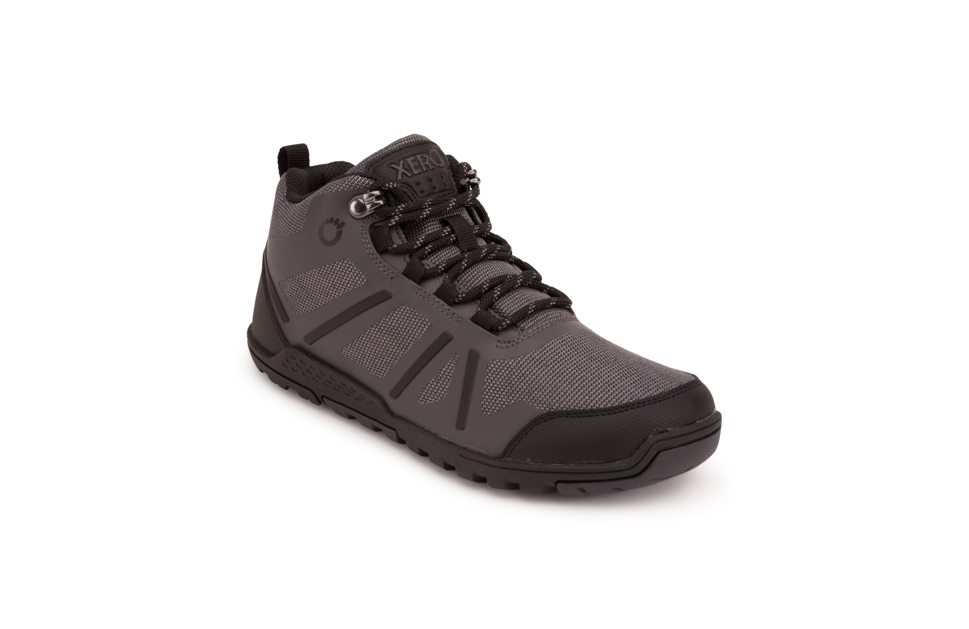 Xero Shoes Daylite Hiker Fusion Womens barfods vandrestøvler til kvinder i farven asphalt, vinklet