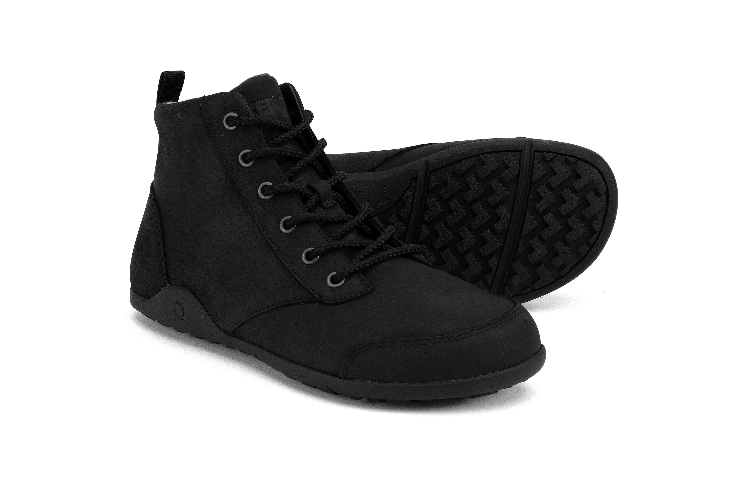 Xero Shoes Denver Leather barfods vinterstøvler til mænd i farven black, par