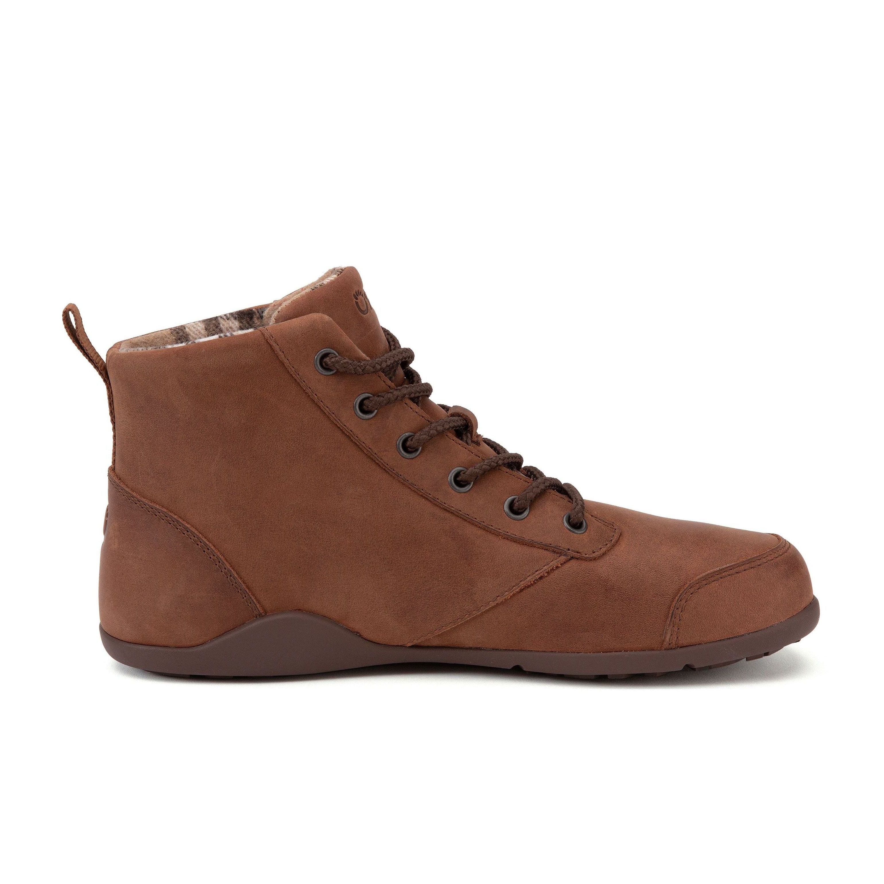 Xero Shoes Denver Leather barfods vinterstøvler til mænd i farven brown, inderside