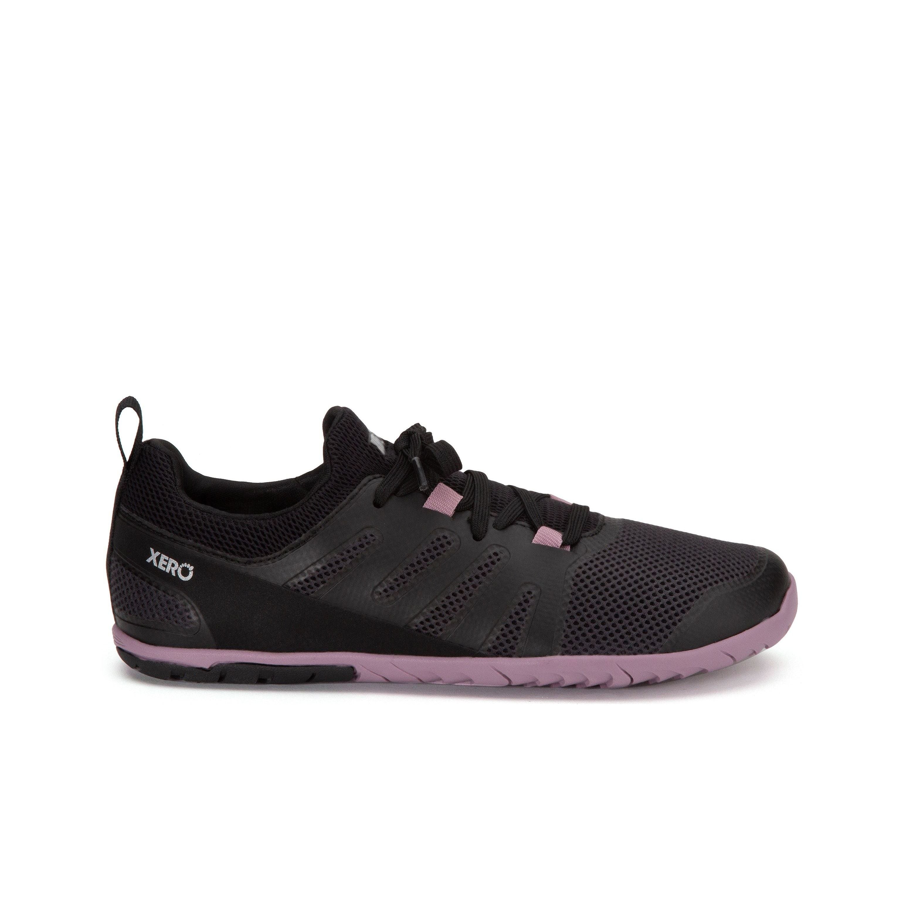 Xero Shoes Forza Runner Womens barfods løbesko til kvinder i farven black/elderberry, yderside