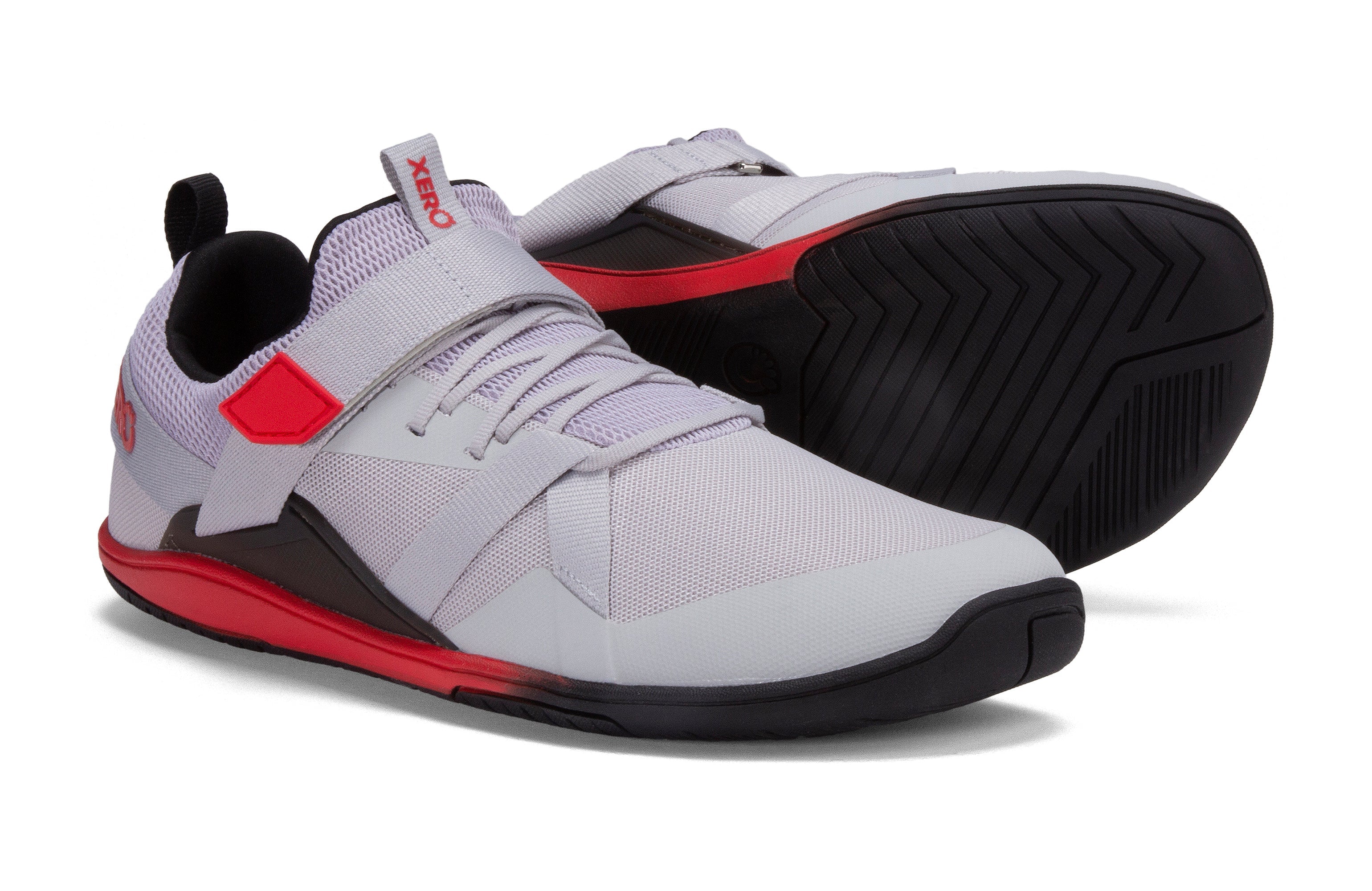 Xero Shoes Forza Trainer Mens barfods træningssko til mænd i farven micro gray / red, par