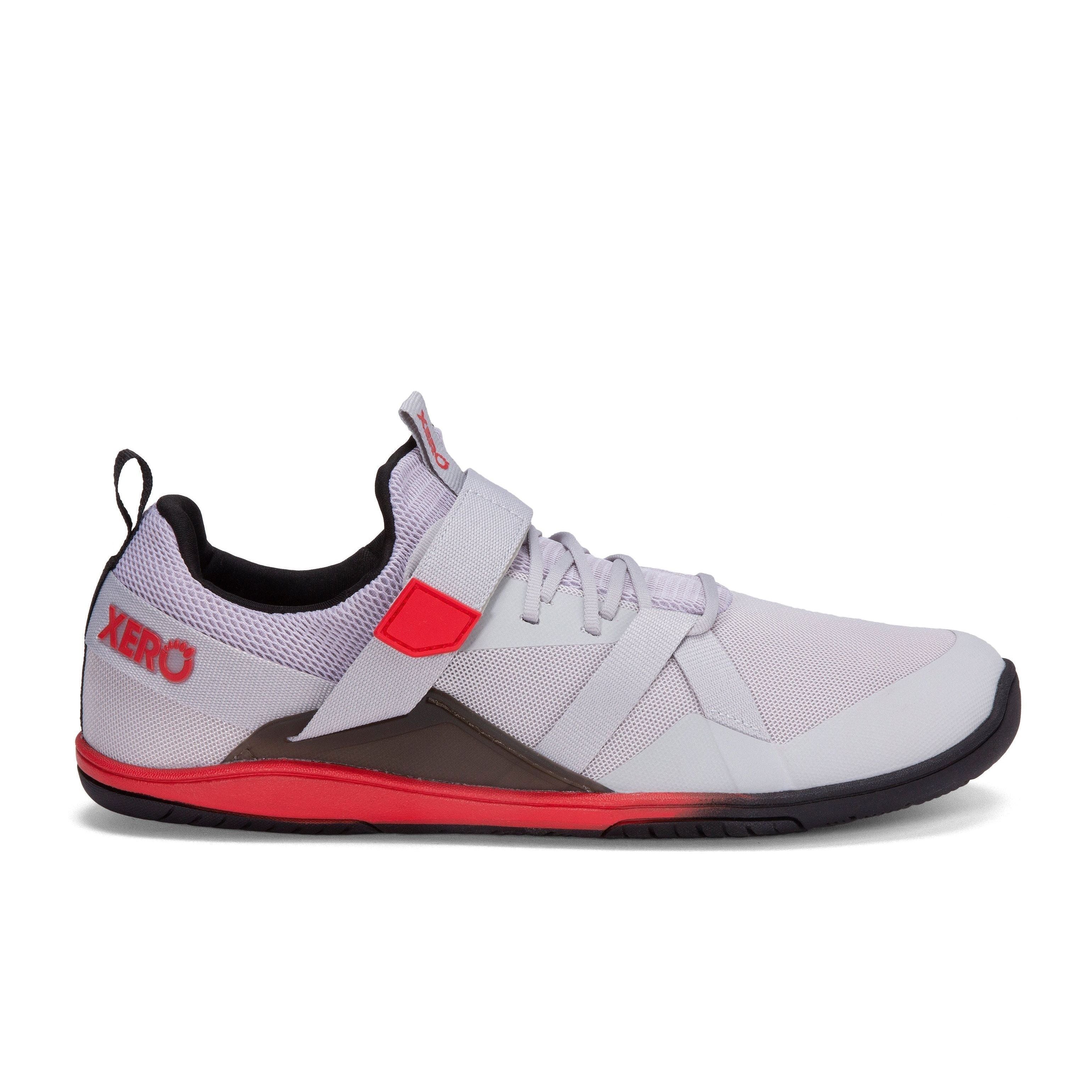 Xero Shoes Forza Trainer Mens barfods træningssko til mænd i farven micro gray / red, yderside