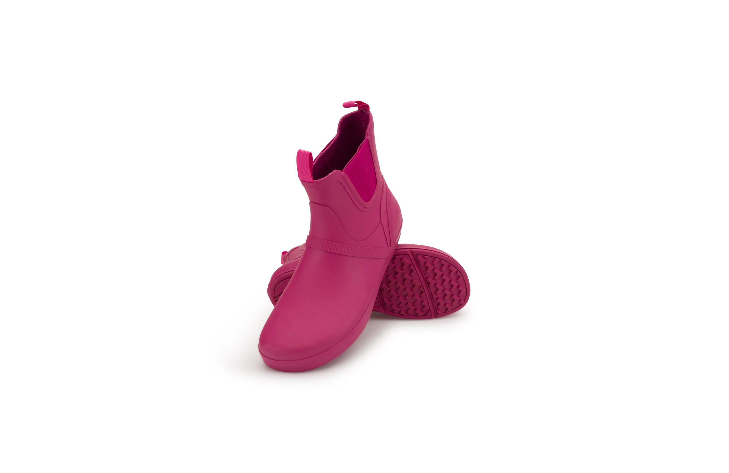 Xero Shoes Gracie barfods gummistøvler til kvinder i farven fuchsia, par