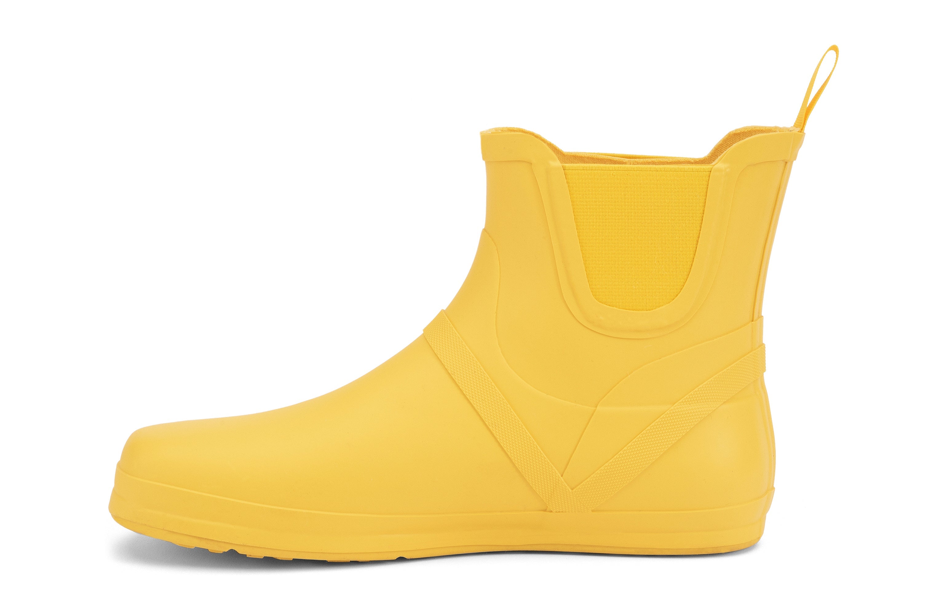 Xero Shoes Gracie barfods gummistøvler til kvinder i farven yellow, inderside