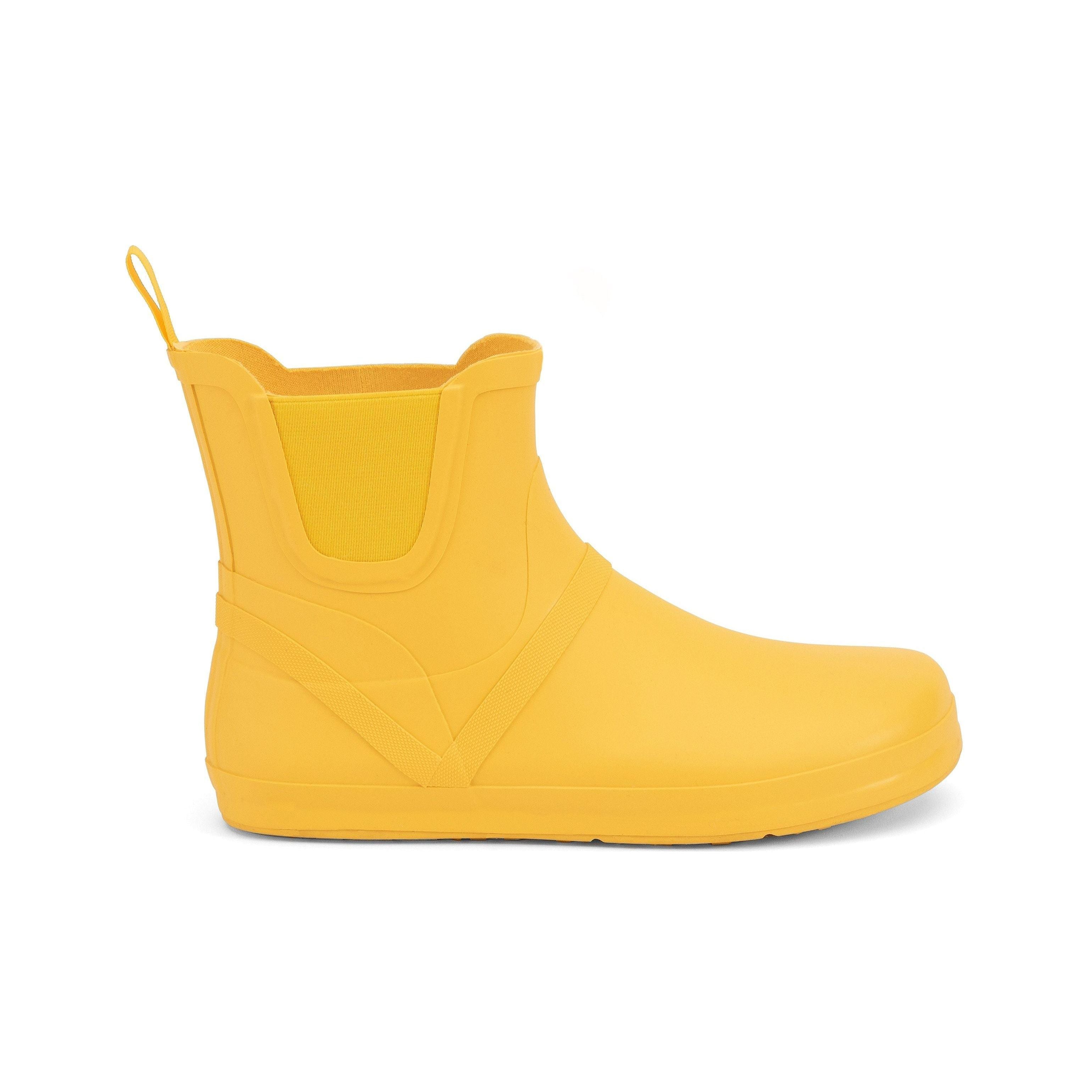 Xero Shoes Gracie barfods gummistøvler til kvinder i farven yellow, yderside