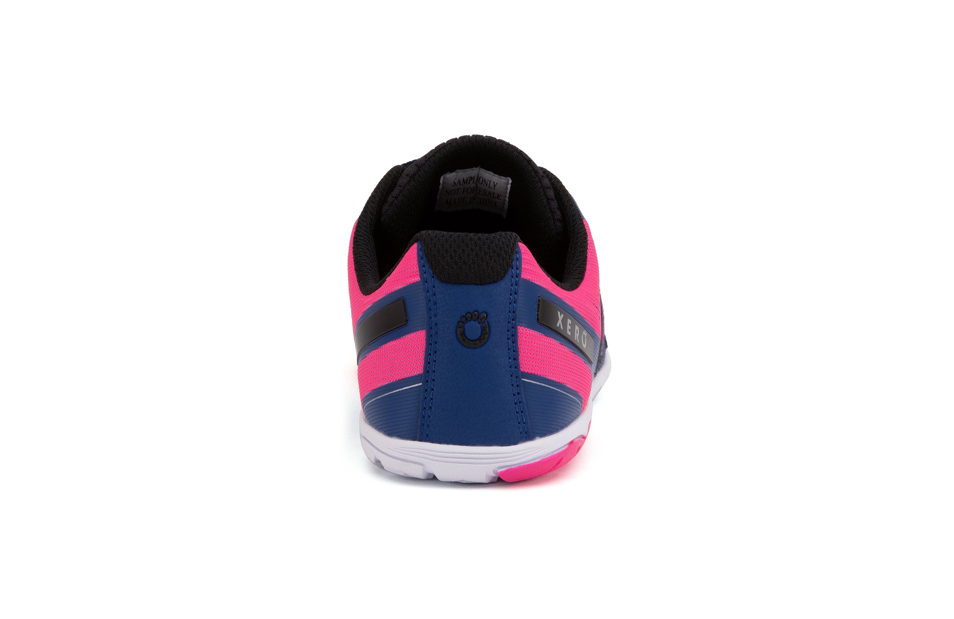 Xero Shoes HFS Womens barfods træningssko til kvinder i farven sodalite blue / pink glow, bagfra