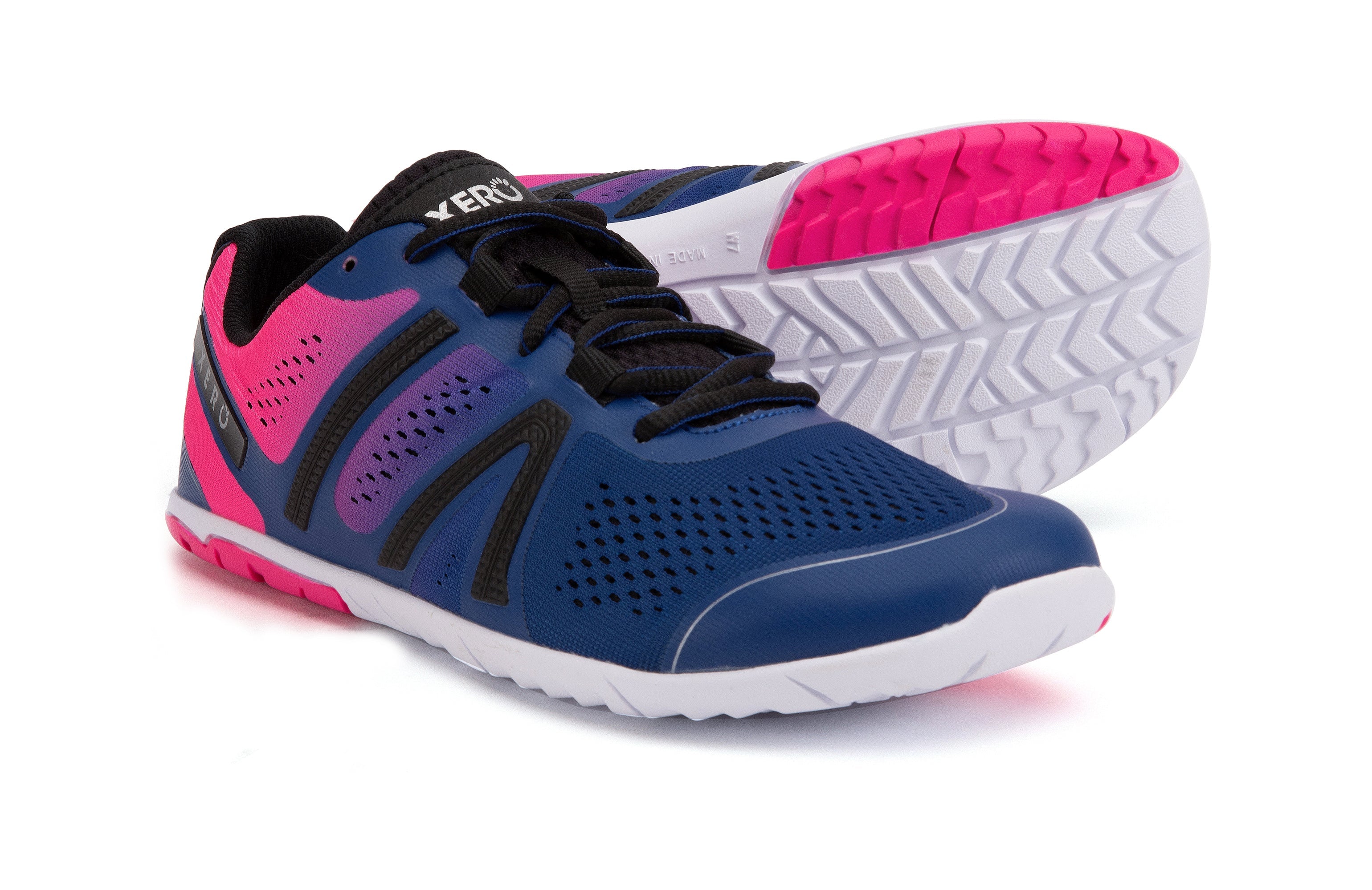 Xero Shoes HFS Womens barfods træningssko til kvinder i farven sodalite blue / pink glow, par