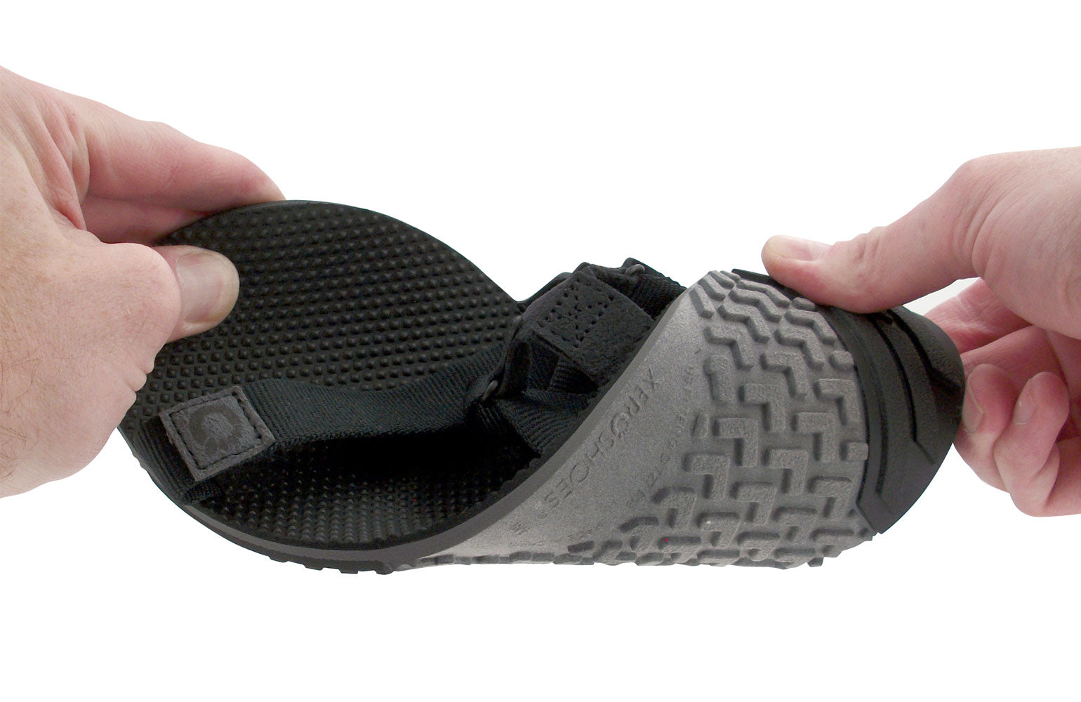 Xero Shoes Naboso Trail Mens – Sandals – Coal Black / Black 