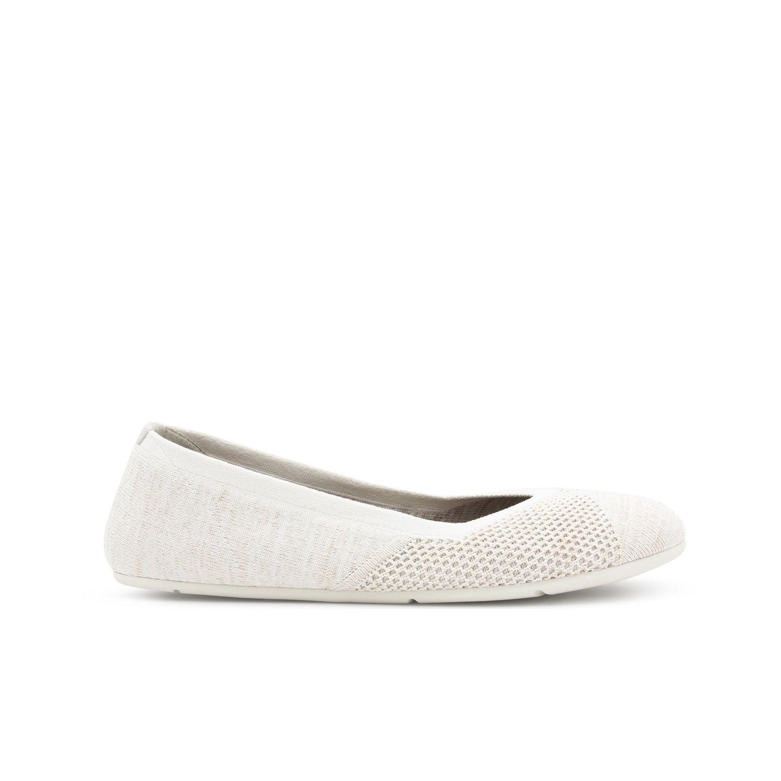 Xero Shoes Phoenix Knit Womens barfods ballerinaer til kvinder i farven cream, yderside