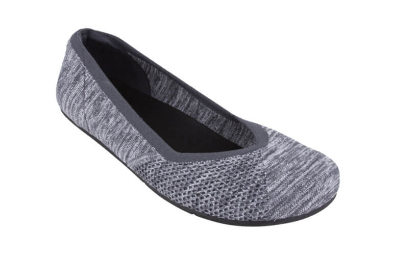 Xero Shoes Phoenix Knit Womens barfods ballerinaer til kvinder i farven gray, vinklet