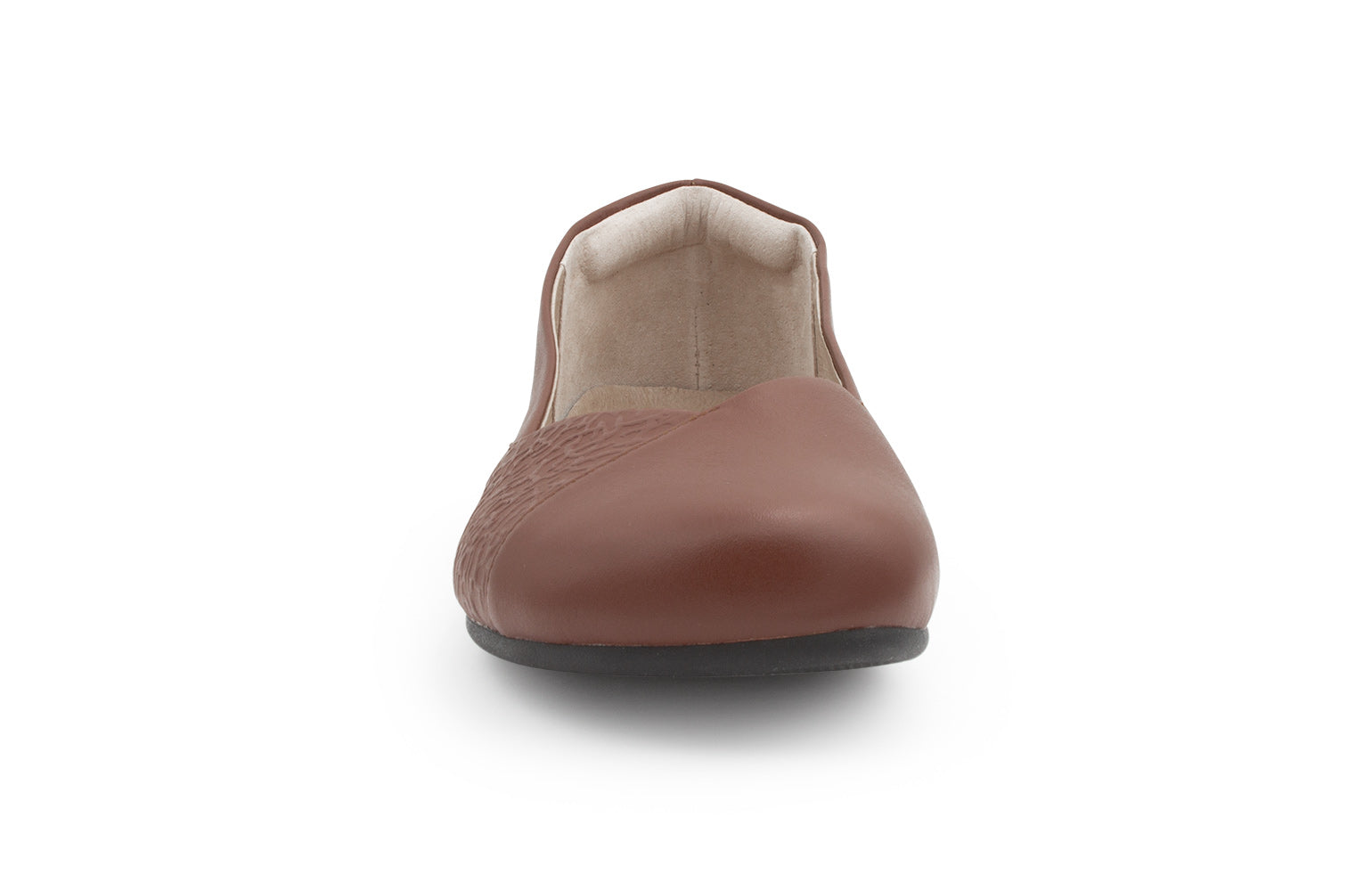 Xero Shoes Phoenix Leather barfods ballerinaer til kvinder i farven brown, forfra