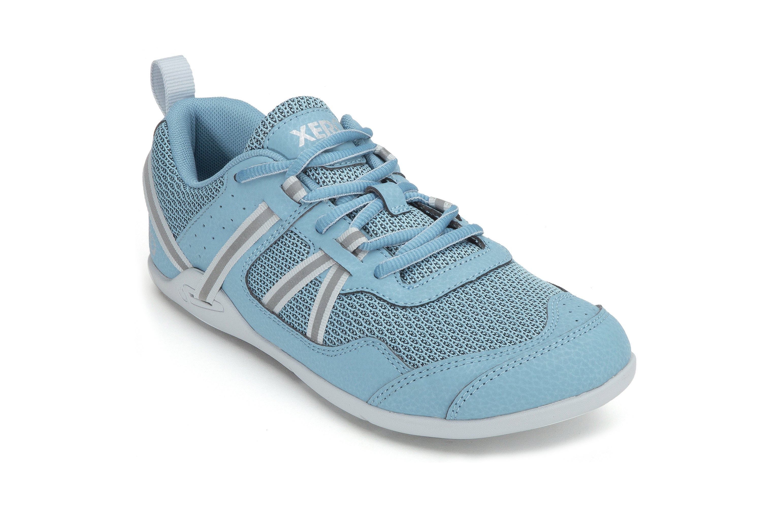 Mærkbare Prio Womens barfods sneakers til kvinder i farven delphinium blue, vinklet