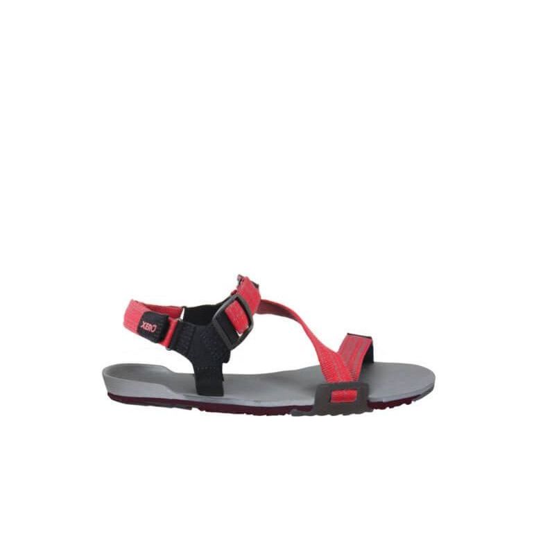 Xero Shoes Z-Trail Kids barfods sandaler til børn i farven red pepper, yderside