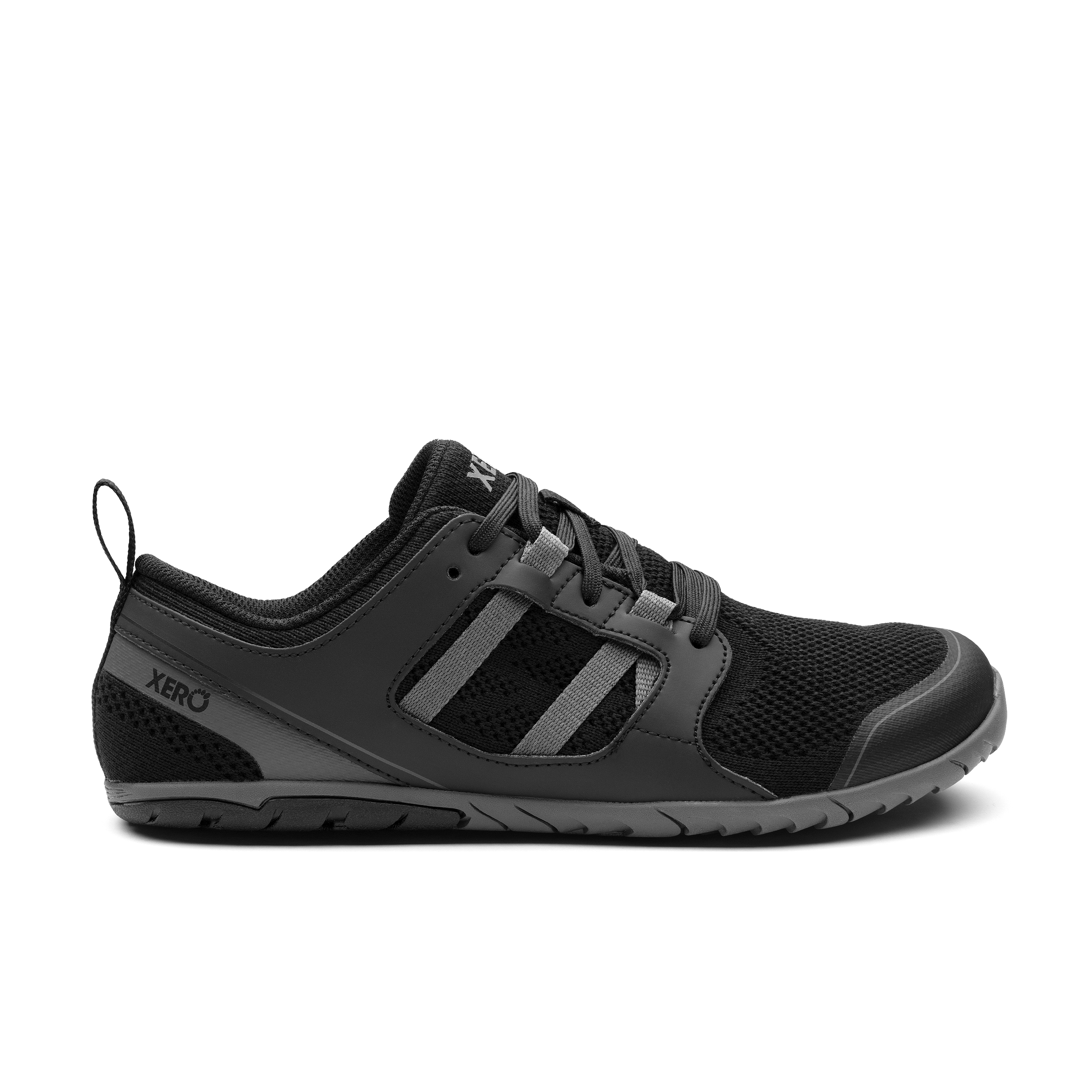 Xero Shoes Zelen Mens barfods sneaker træningssko til mænd i farven black, yderside