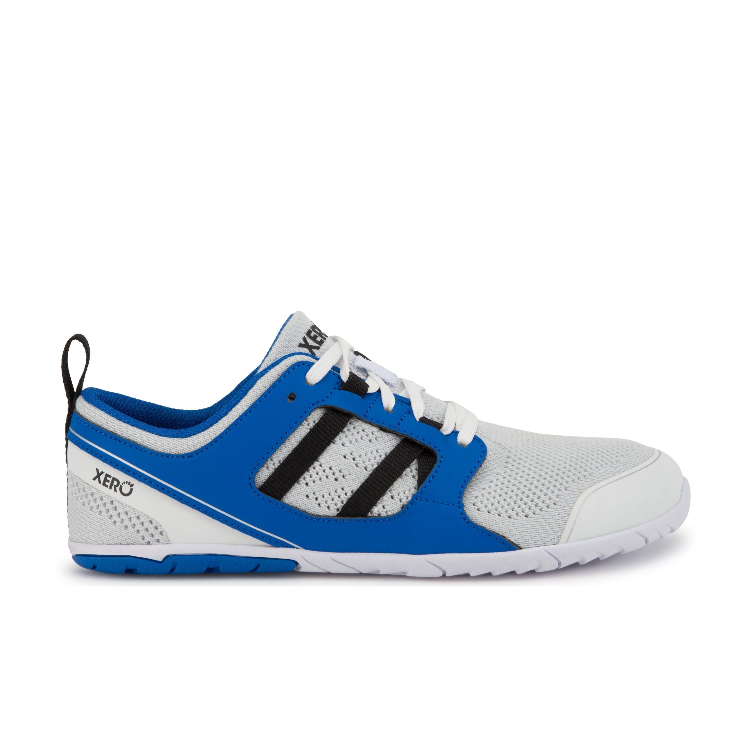 Xero Shoes Zelen Mens barfods sneaker træningssko til mænd i farven white / victory blue, yderside