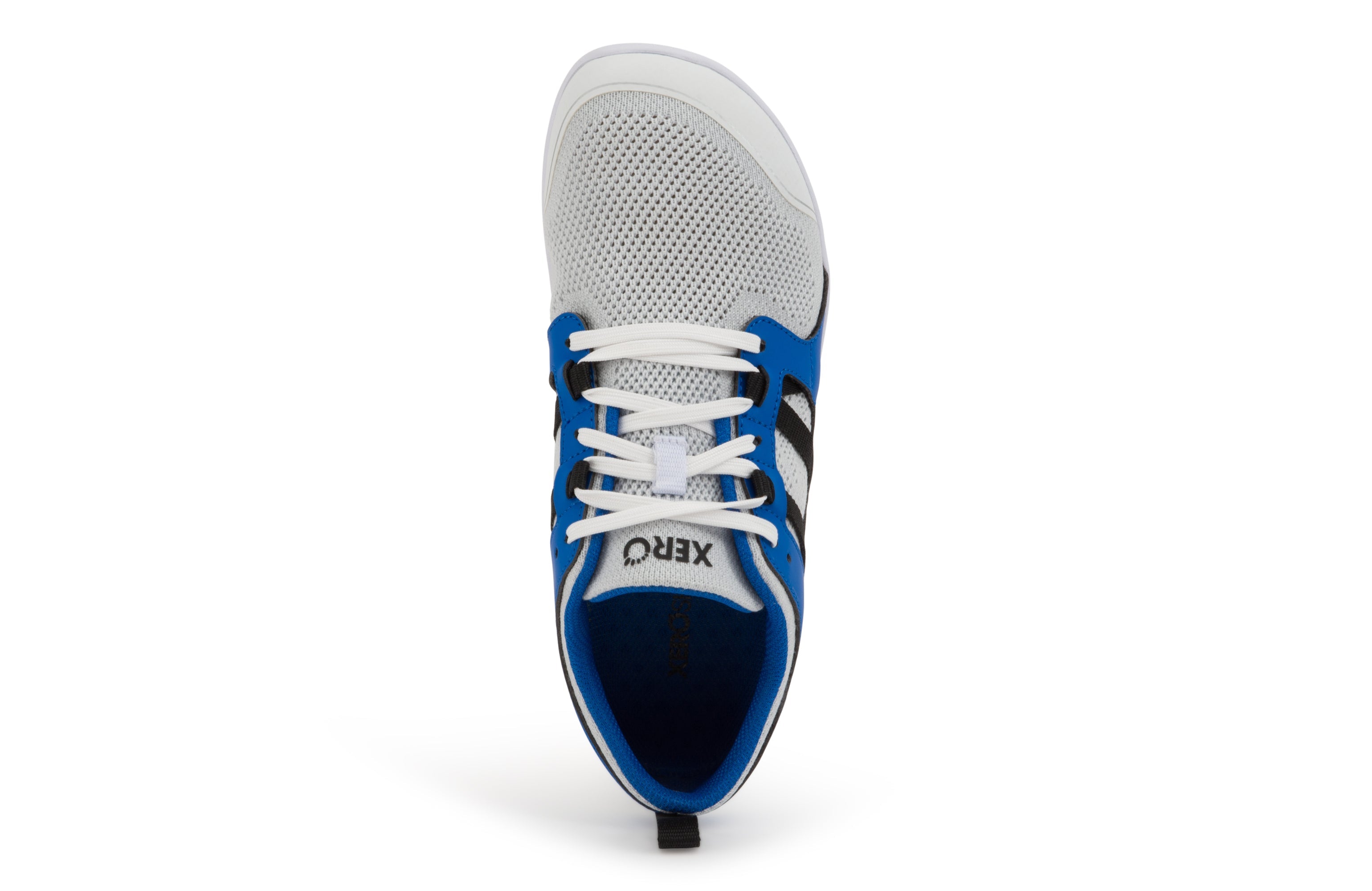 Xero Shoes Zelen Mens barfods sneaker træningssko til mænd i farven white / victory blue, top