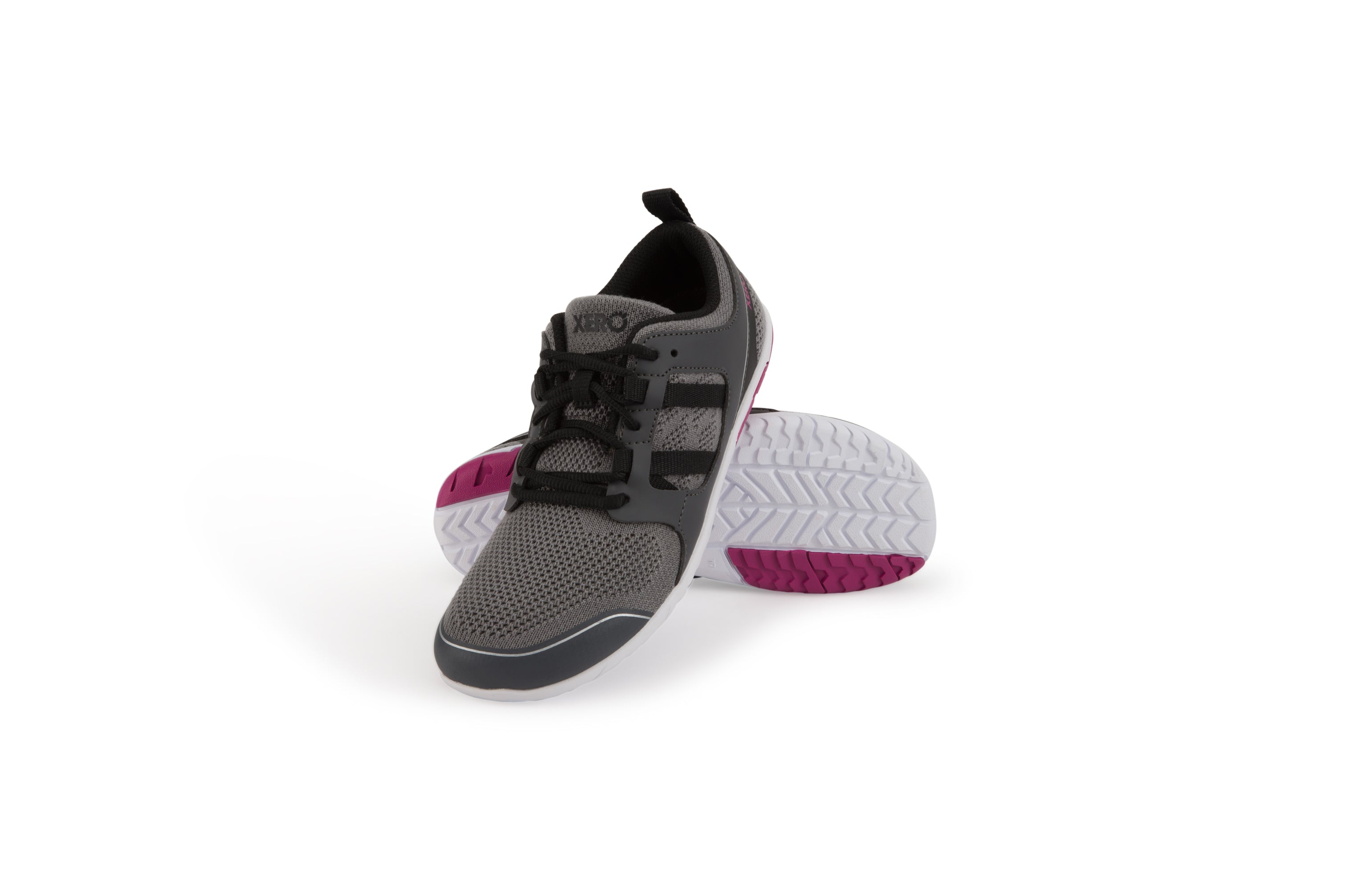 Xero Shoes Zelen Womens barfods træningssko til kvinder i farven steel gray / fuchsia, par